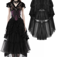 Punk Layered Frilly High Low Skirt