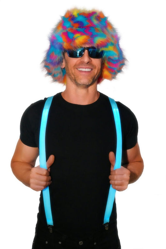 Blue LED Suspenders