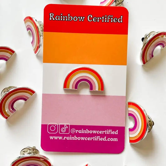 Lesbian Pride Rainbow Pin