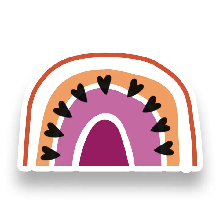 Lesbian Sketch Rainbow Sticker