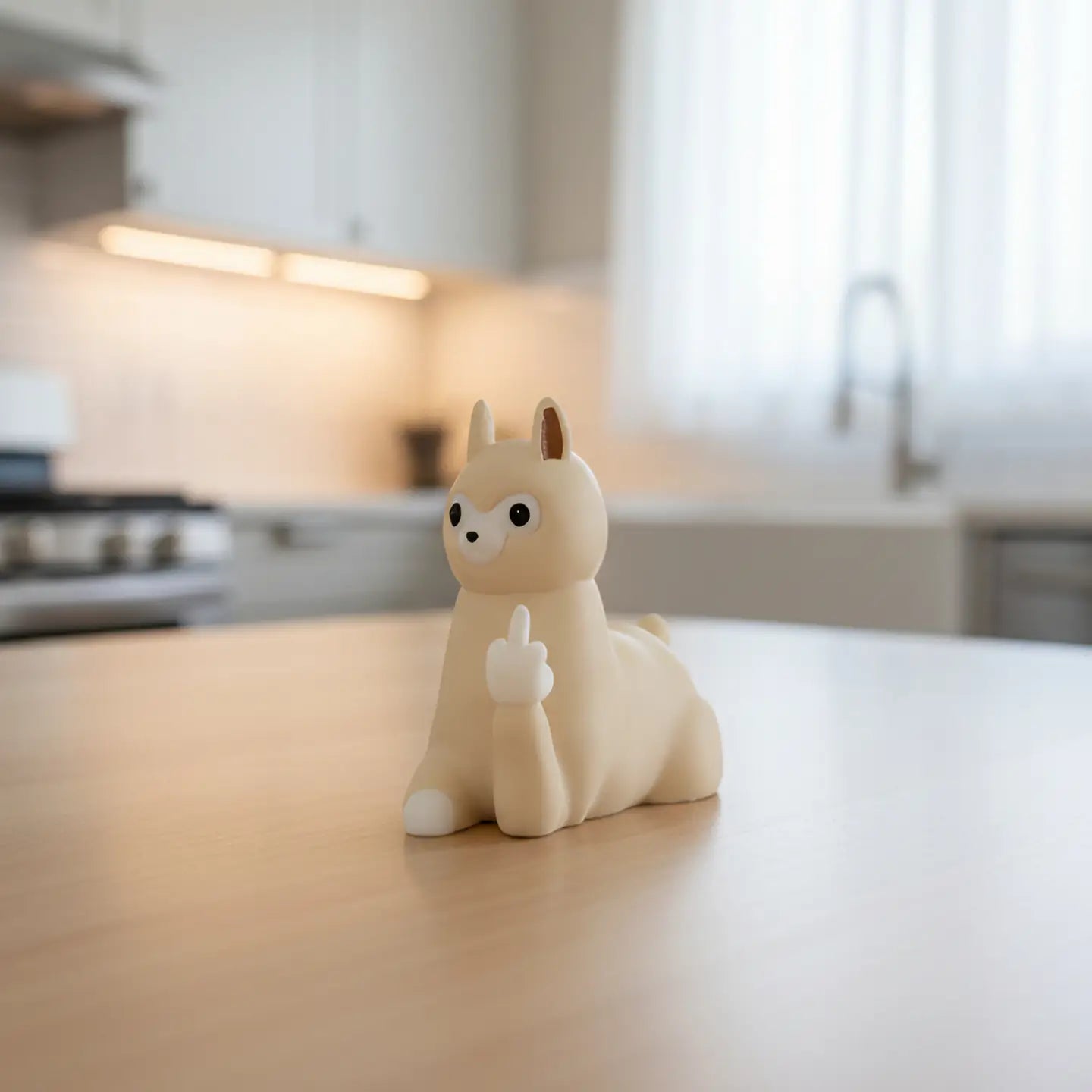 Llama Middle Finger Figurine