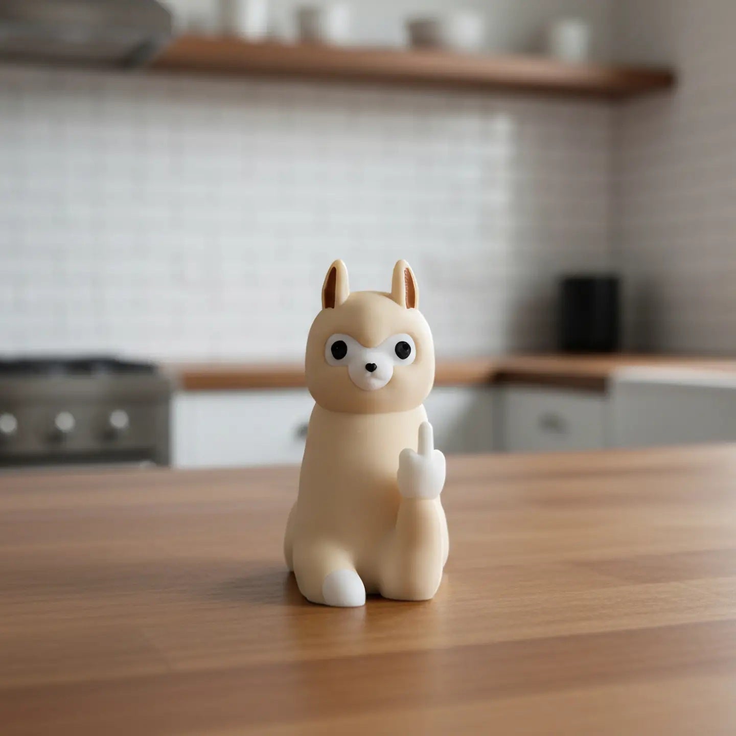 Llama Middle Finger Figurine