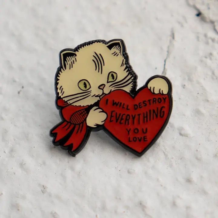 Destroy Cat Pin