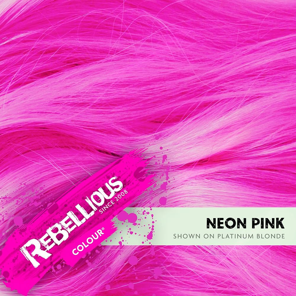 Neon UV Pink Semi-Permanent Hair Dye 100ml