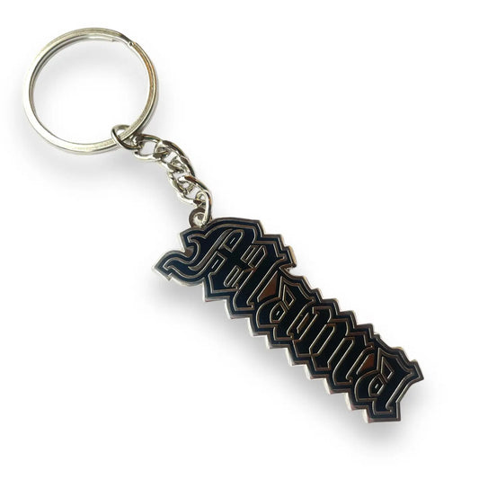 Hard Enamel Black and Silver Mama Keychain