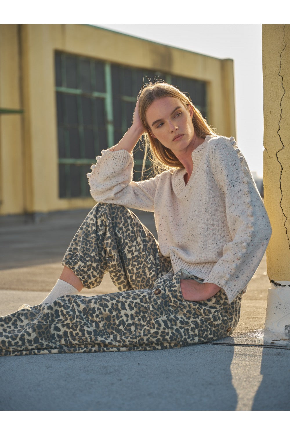 Relaxed Fit Pull On Pants