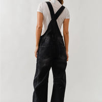 Black Slouchy Relax Fit Denim Overall