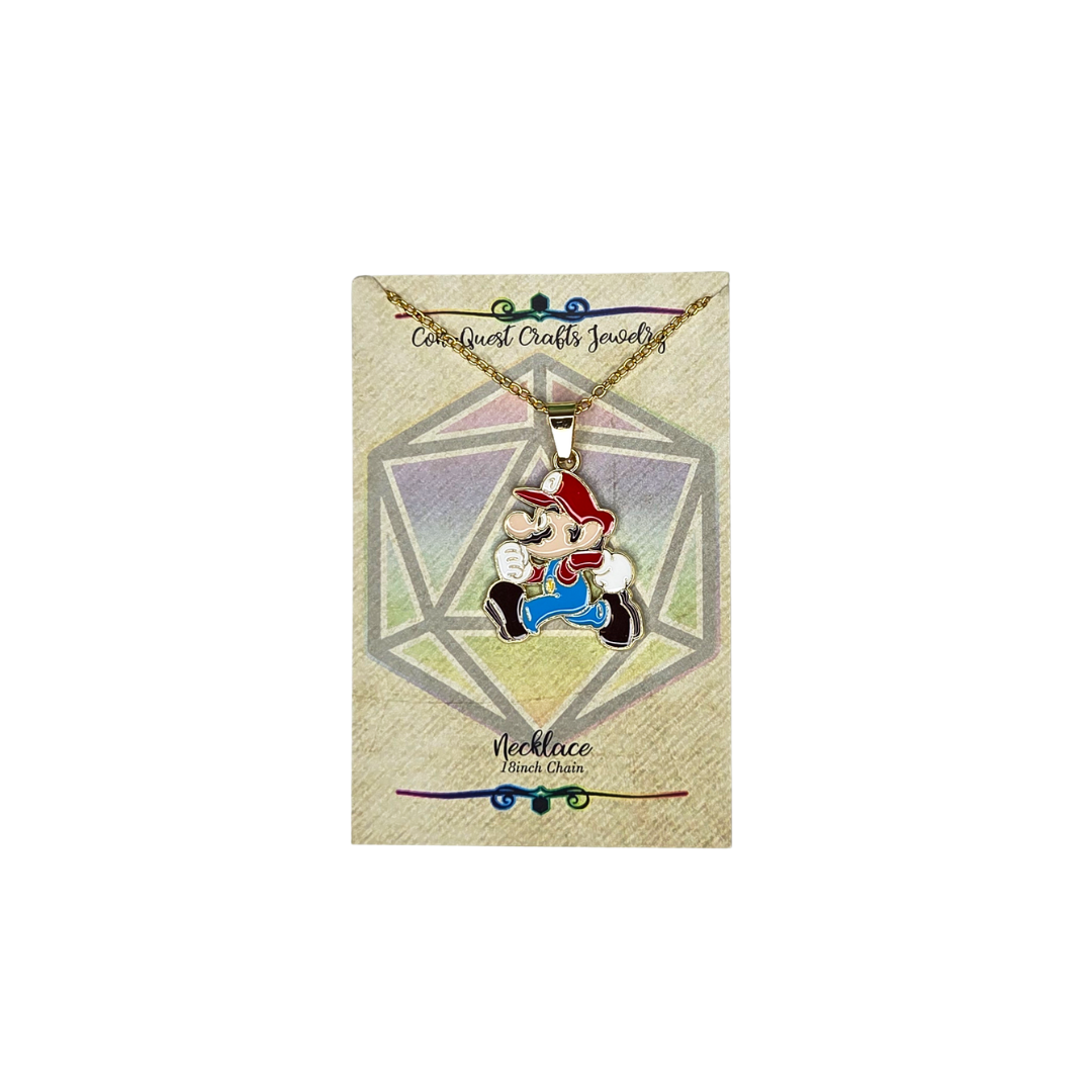 Mario Running Necklace
