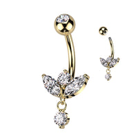 Marquise & Round CZ With Mini Dangle