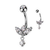 Marquise & Round CZ With Mini Dangle