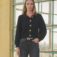 Collar Button Down Cardigan