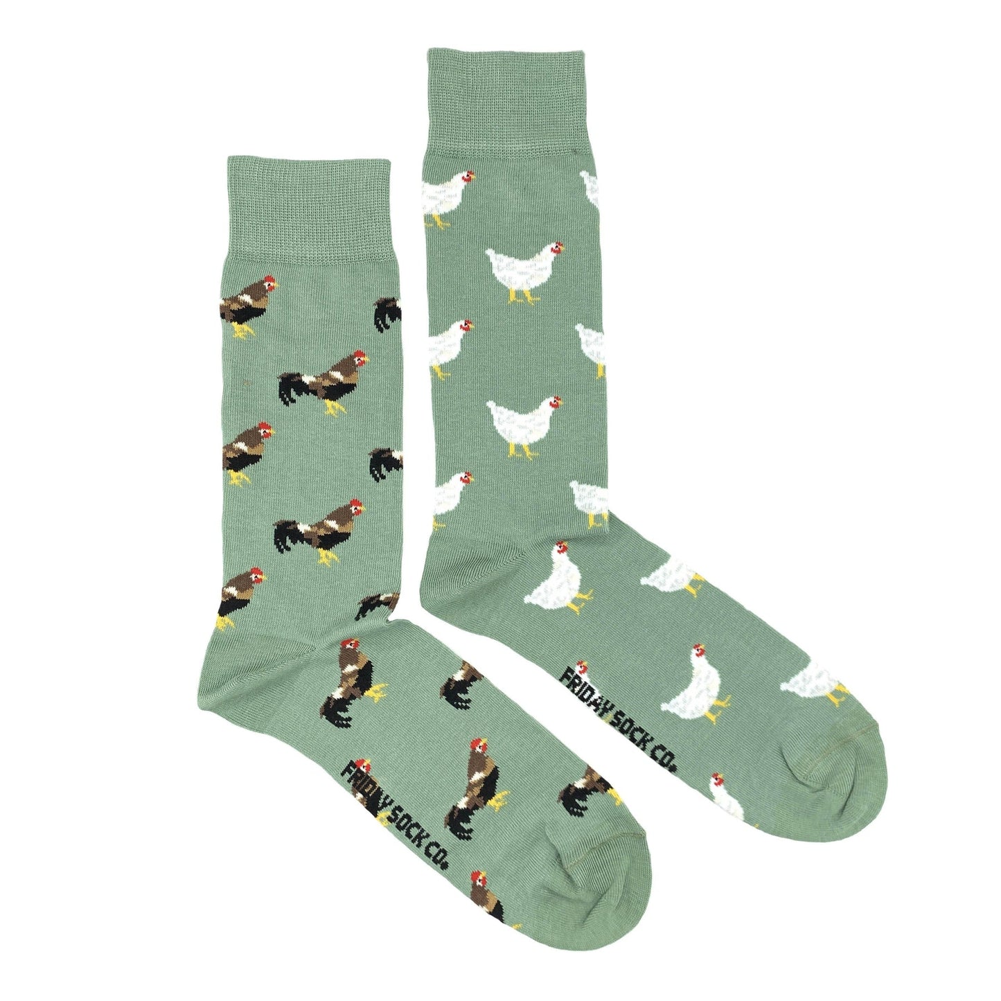 Chicken & Rooster Mid-Calf Socks