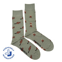 Beaver & Log Socks