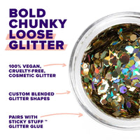 Macro Glitter | Gold-Solar | Chunky Glitter | Body Glitter