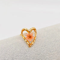 18K Gold Plated Stainless Steel Floral Ring