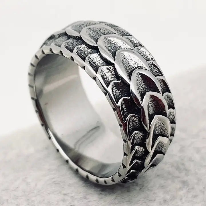 Dragon Scale Stainless Steel Ring