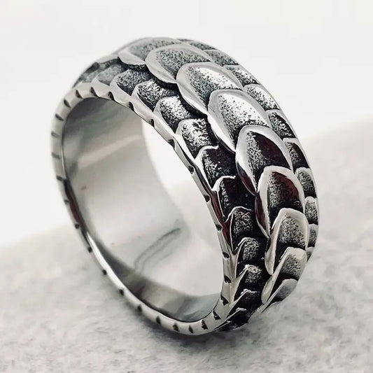 Dragon Scale Stainless Steel Ring