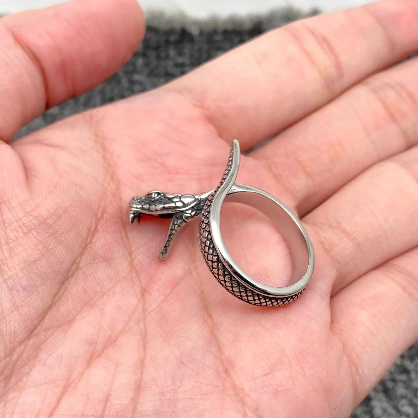 Python Stainless Steel Snake Ring