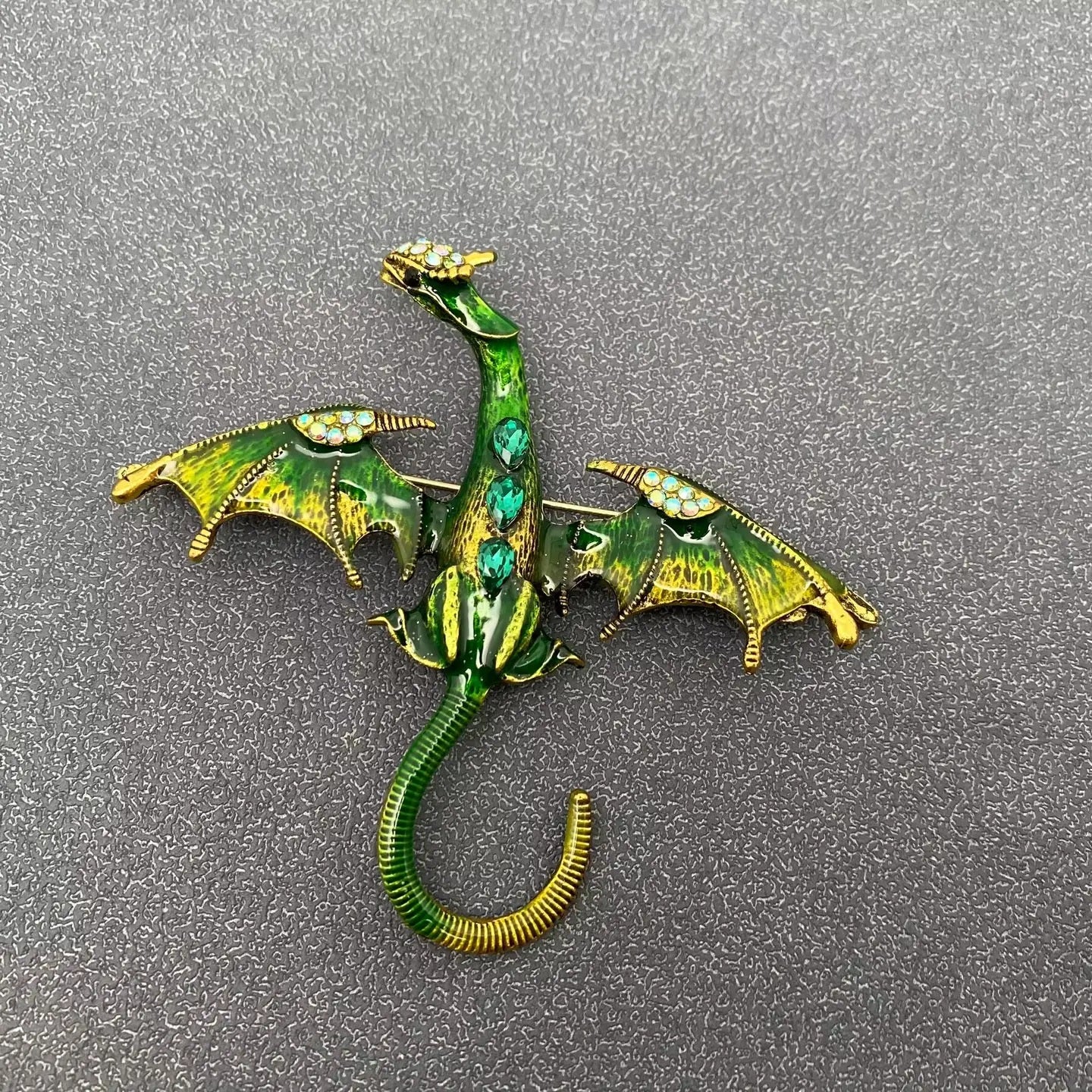 Enamel Dragon Brooch