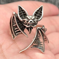 Gothic Style Adjustable Bat Ring