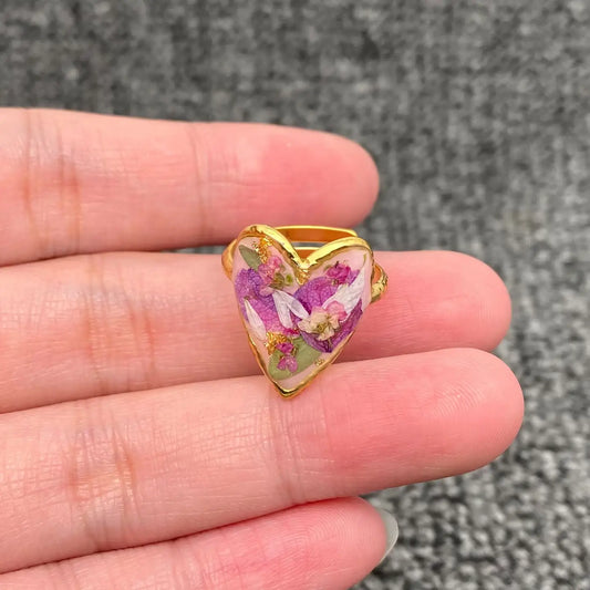 18K Gold Plated S.Steel Floral Adjustable Rings