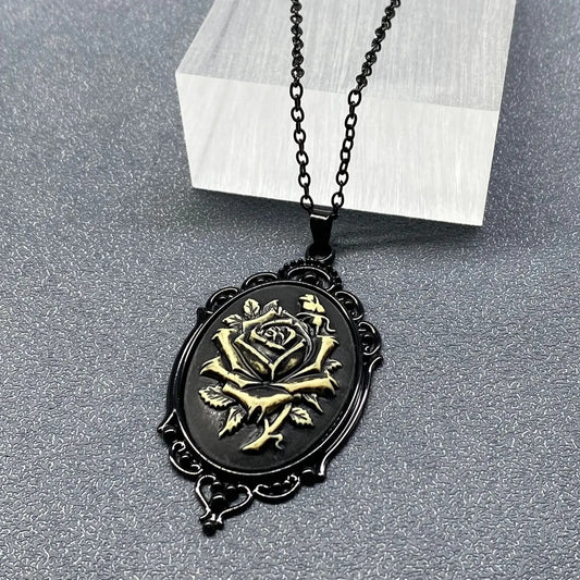 Gothic Style Pendant Black Necklace
