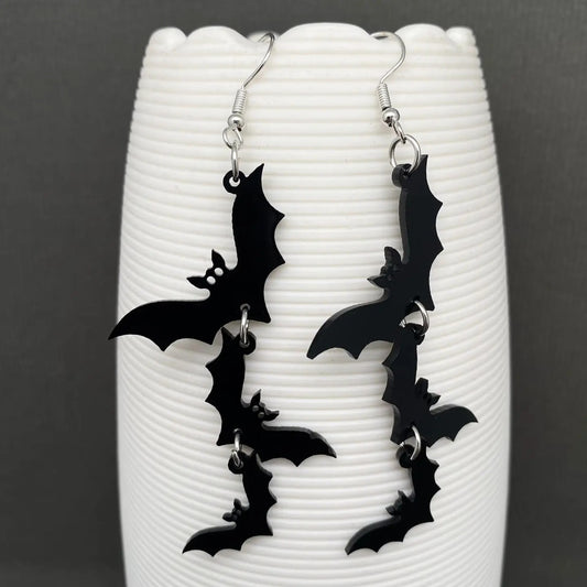 Halloween Bat Dagnle Earrings