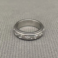 Rotatable Moon Star Ring