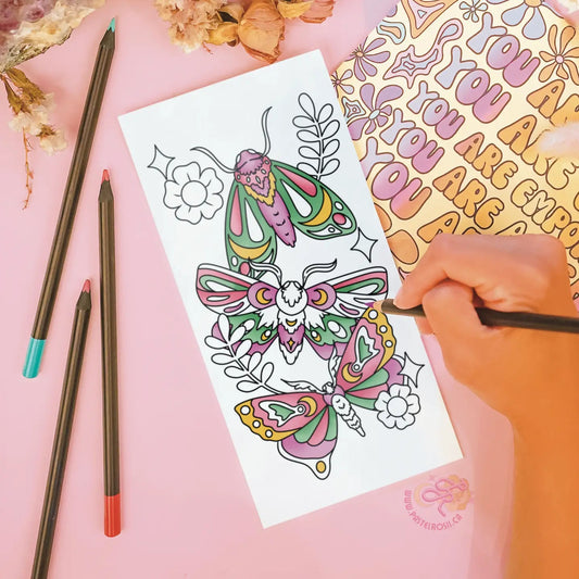 Moth Whisper Temporary Tattoo