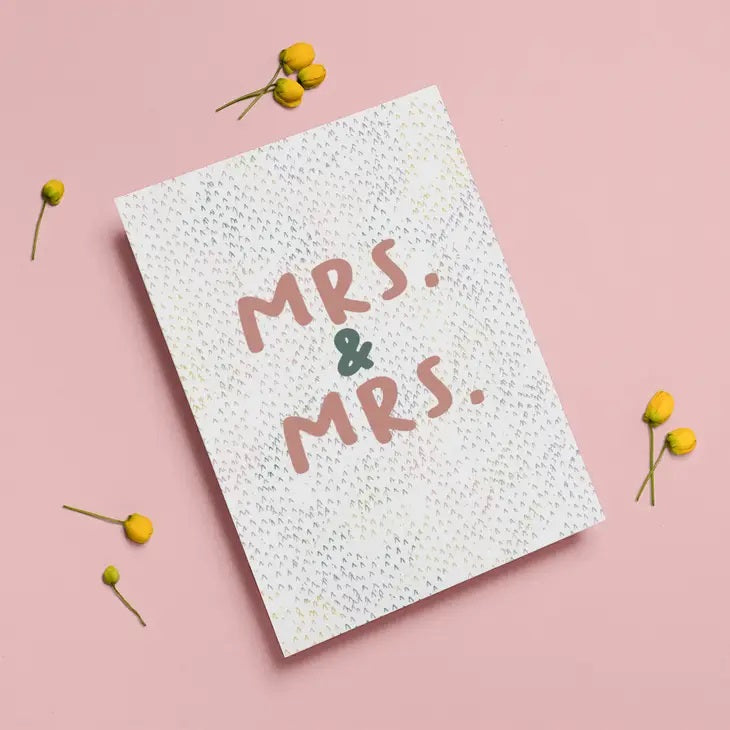 Mrs. & Mrs. Same Sex Wedding Card