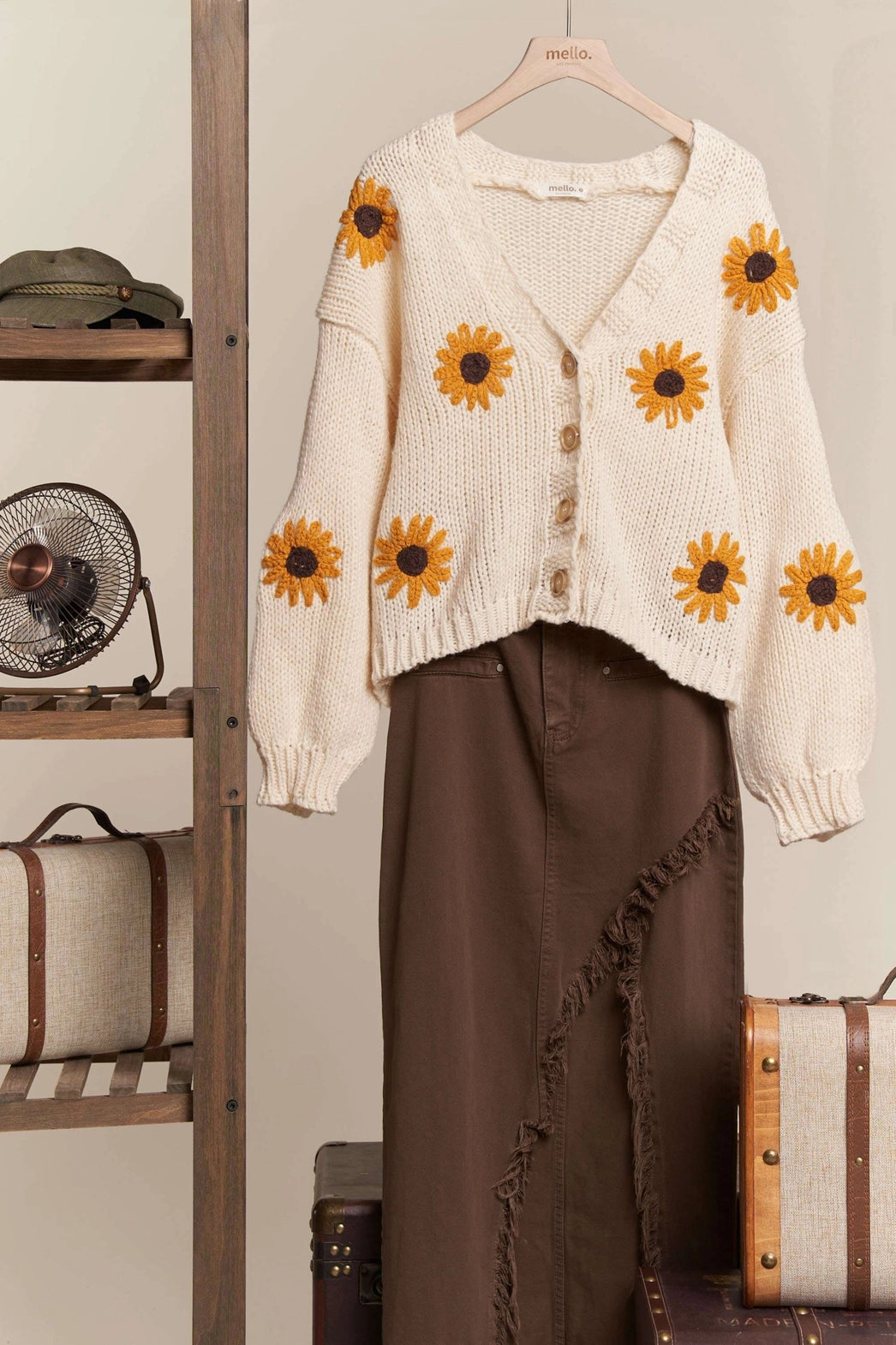 Sunflower V-Neck Cardigan