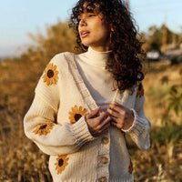 Sunflower V-Neck Cardigan
