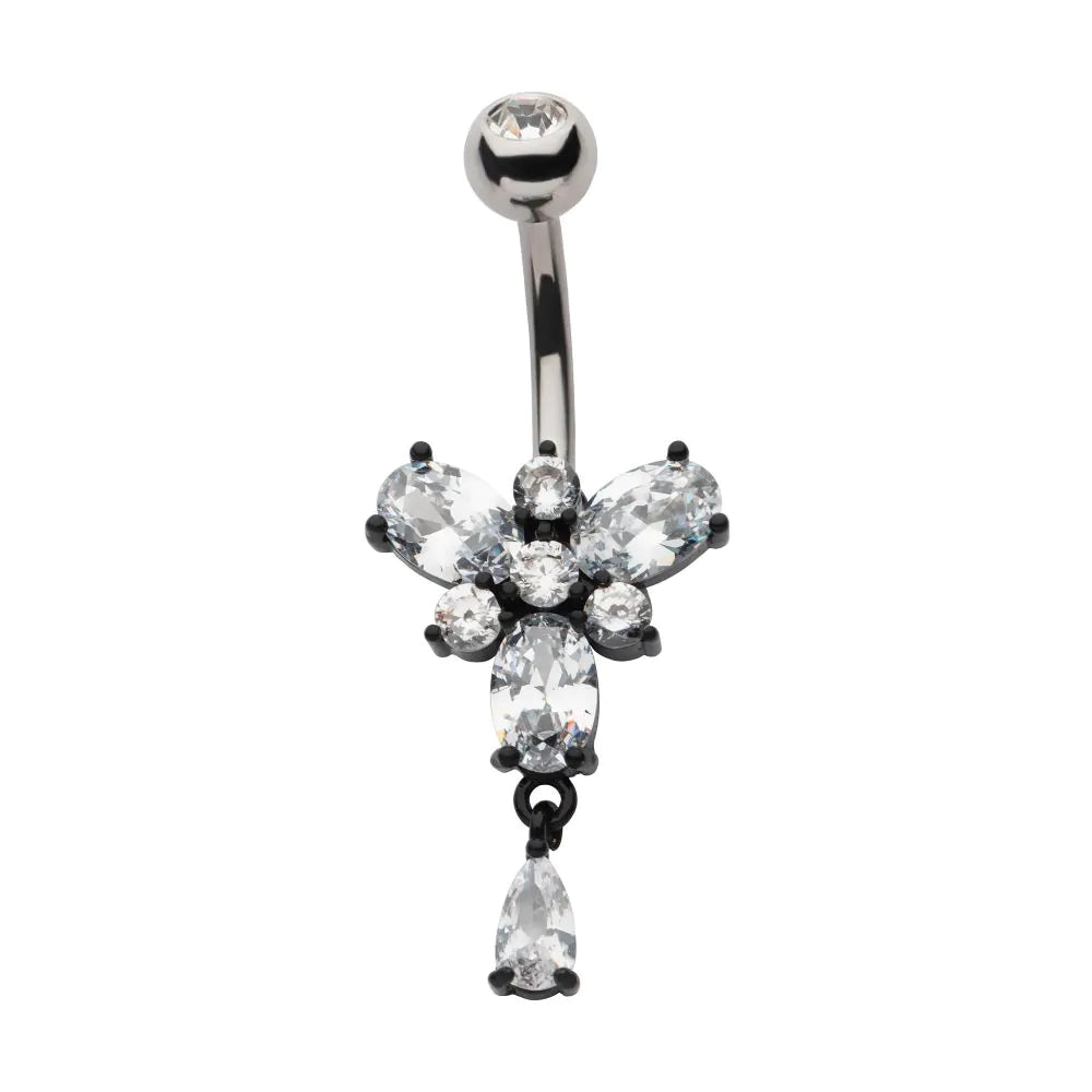 Multi Prong Gem Black PVD