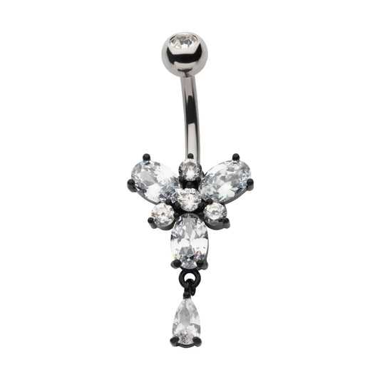 Multi Prong Gem Black PVD