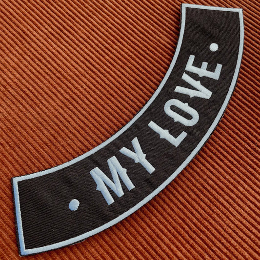 Large Embroidered Iron-On Patch - My Love