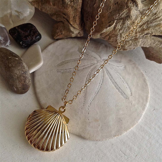 Amatheia Sea Shell Locket Necklace