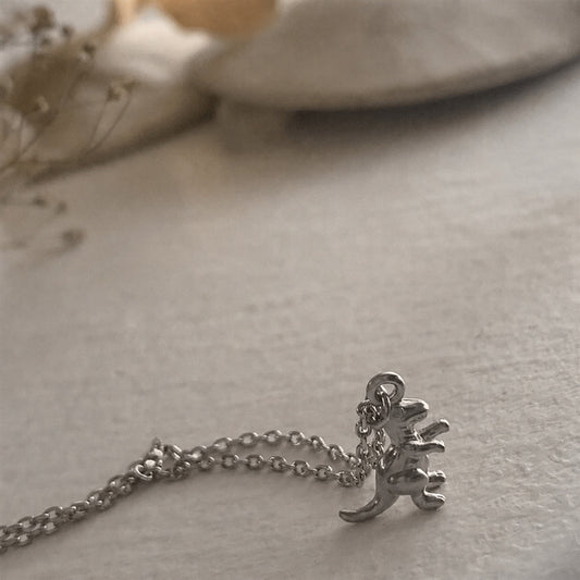 "Scotty" Tiny T-Rex Dinosaur Charm Necklace