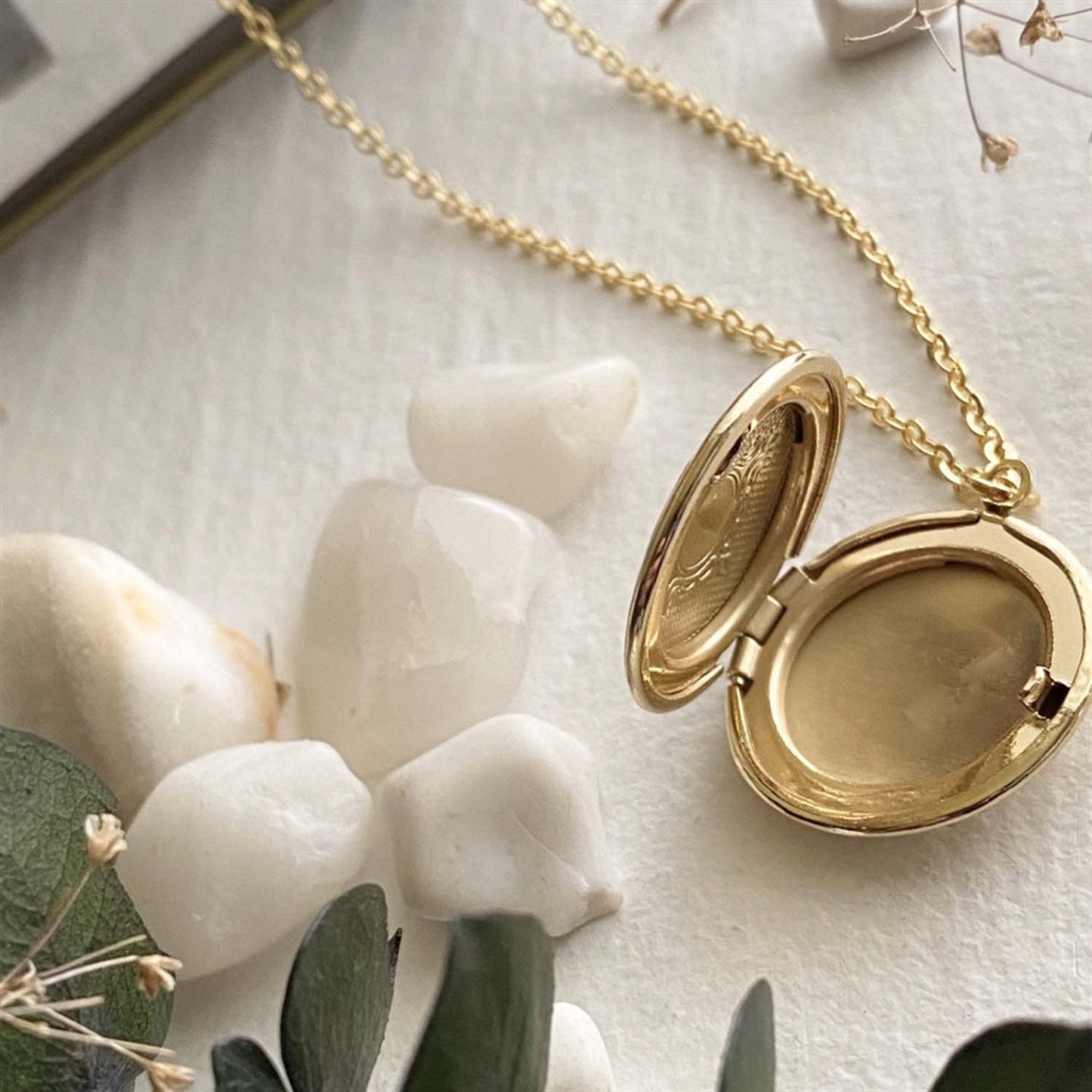 Adelaide Round Locket Necklace