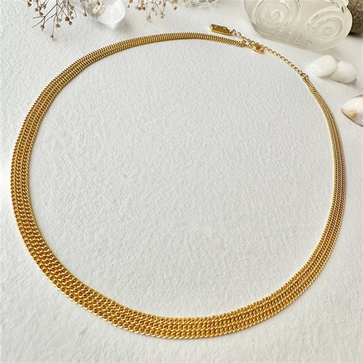 Ariadne Triple Layer Tiny Snake Chain