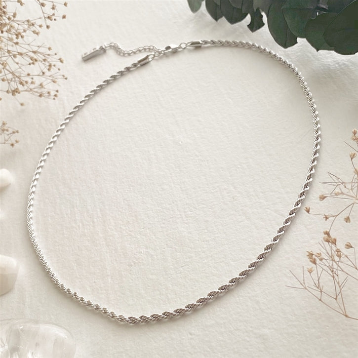 Ocnus Rope Chain Necklace Silver