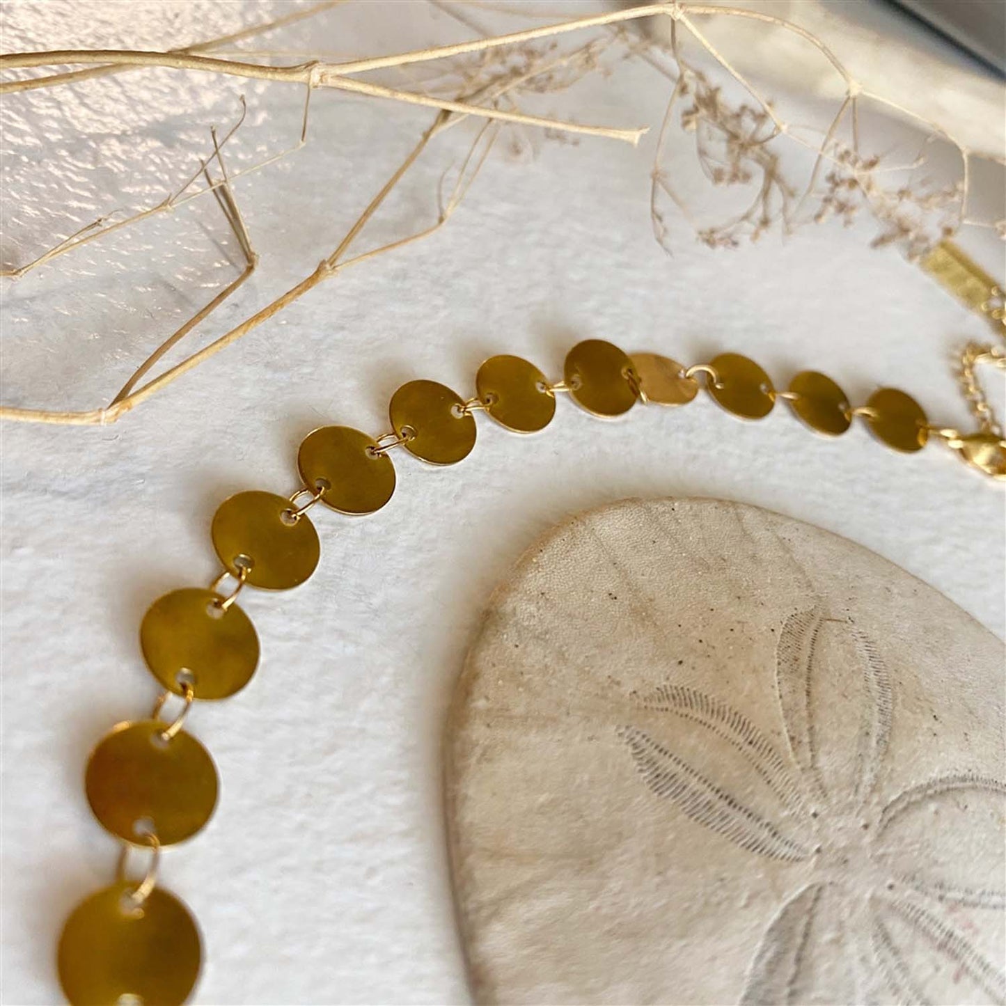 Anasta Gold Coin Style Choker
