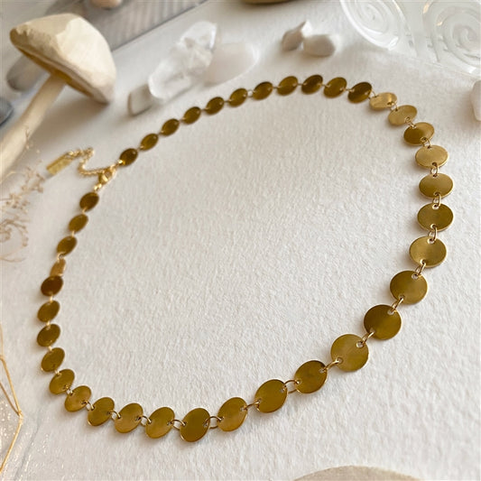 Anasta Gold Coin Style Choker
