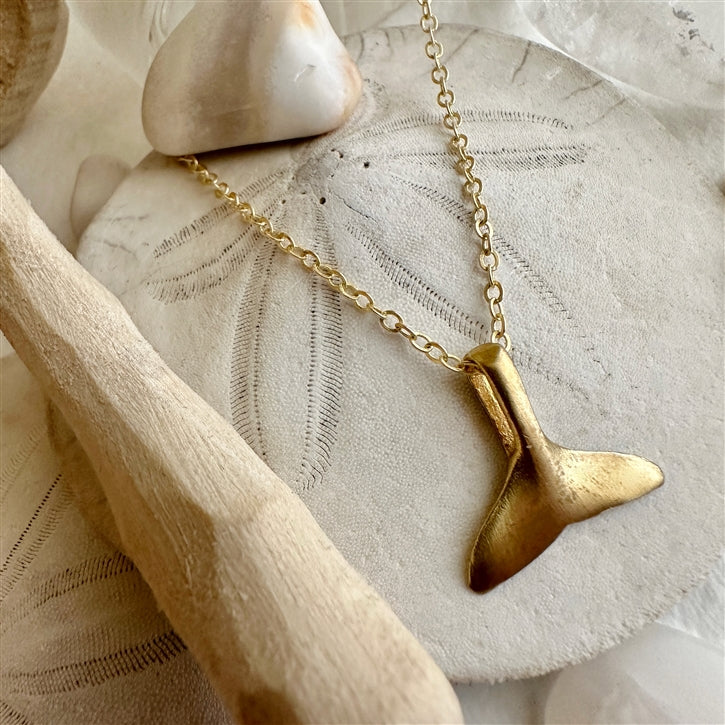 Ishmael Whale Tail Charm Necklace