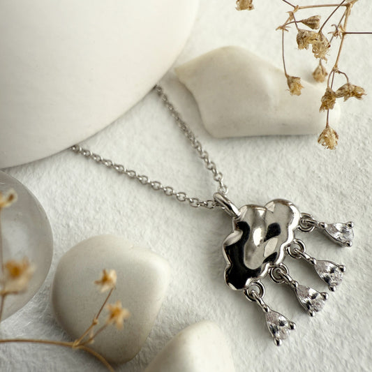 Wilhelm Cloud With Rhinestone Drops Necklace