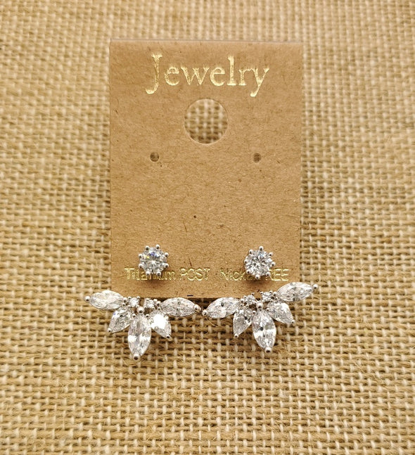 5 Marquise Cubic Zirconia Ear Jacket