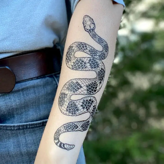 Rattlesnake Temporary Tattoo
