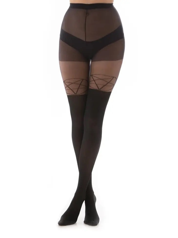 Pentagram Over The Knee Tights