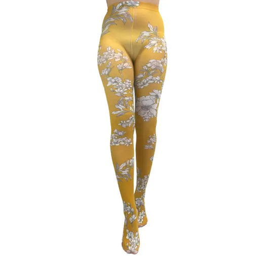 Jasmine Floral Printed Tight Mustard