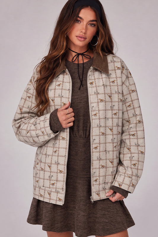 Horse Print Jacket