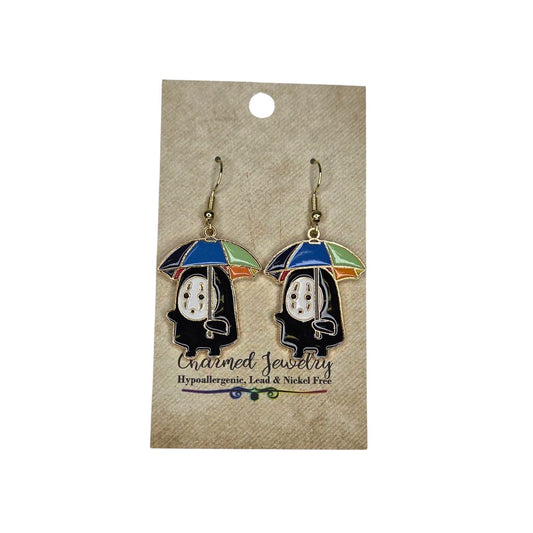 No Face With Umbrella Earrings